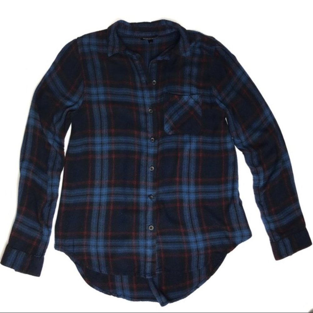 Topshop Navy Flannel | size 4